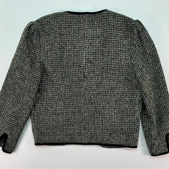 Sanctuary Los Angeles Black & White Tweed Cardigan Blazer Women’s XS - Picture 3 of 9